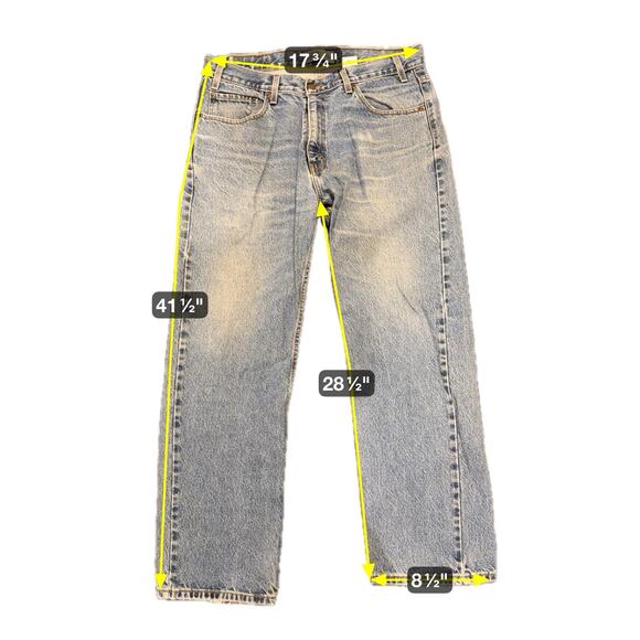 Levis Strauss Signature Jeans 36x30 Men Blue Denim Loose Relaxed Fit Light Wash - Picture 3 of 12